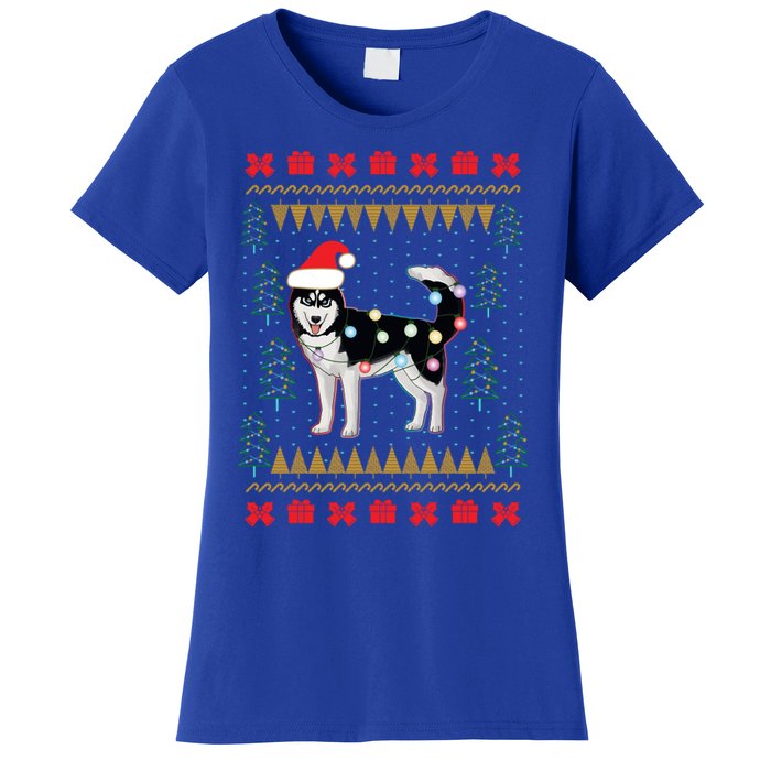 Huskyuglysweater Christmas Lights Cute Gift Women's T-Shirt