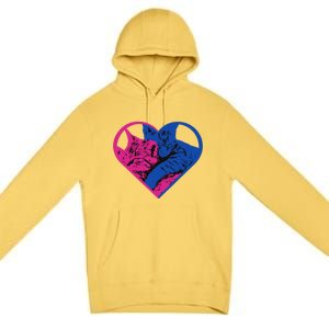 Heart Cat Lovers Tv Premium Pullover Hoodie