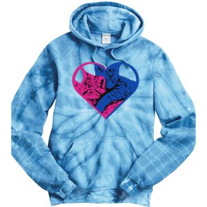 Heart Cat Lovers Tv Tie Dye Hoodie