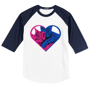 Heart Cat Lovers Tv Baseball Sleeve Shirt