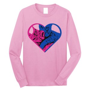 Heart Cat Lovers Tv Long Sleeve Shirt