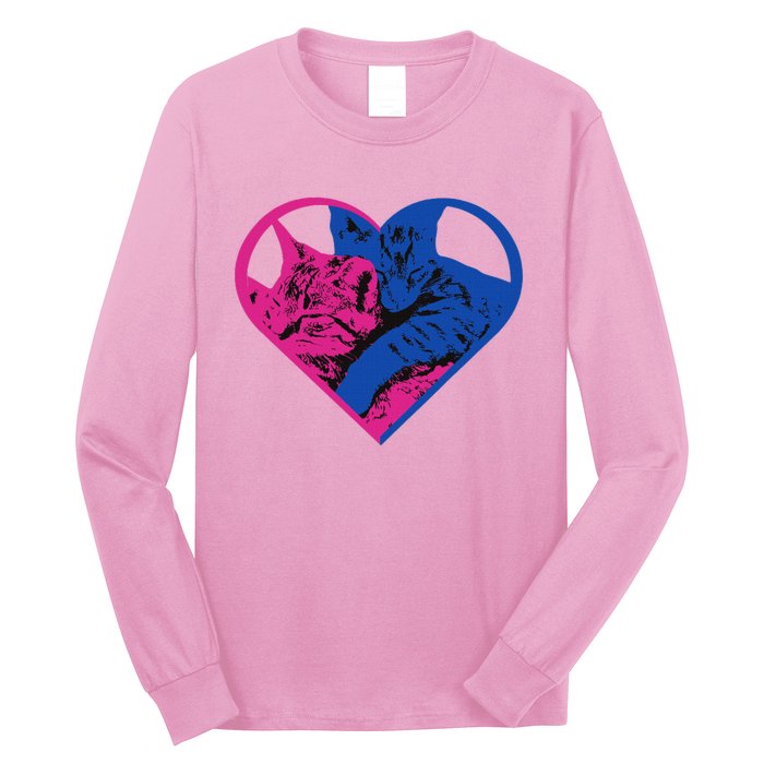 Heart Cat Lovers Tv Long Sleeve Shirt