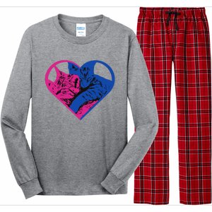 Heart Cat Lovers Tv Long Sleeve Pajama Set