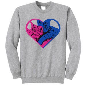 Heart Cat Lovers Tv Tall Sweatshirt