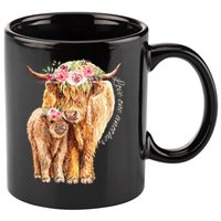 Highland Cattle Lover Cow Calf Farm Love One Another Cute 11oz C Handle Ceramic Mug