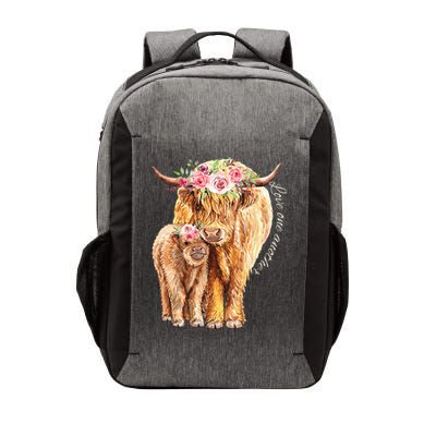 Highland Cattle Lover Cow Calf Farm Love One Another Cute Vector Backpack