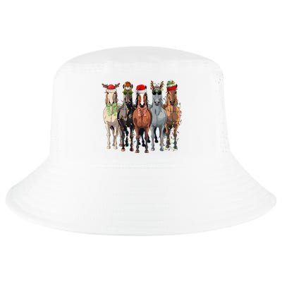 Horse Christmas Lights Holiday Season Xmas Cool Comfort Performance Bucket Hat