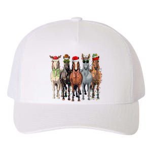 Horse Christmas Lights Holiday Season Xmas Yupoong Adult 5-Panel Trucker Hat