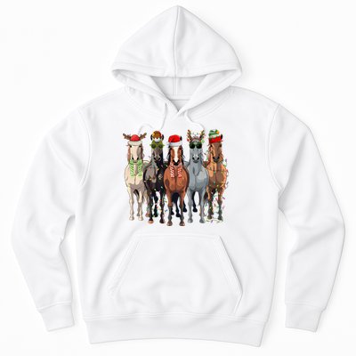 Horse Christmas Lights Holiday Season Xmas Hoodie