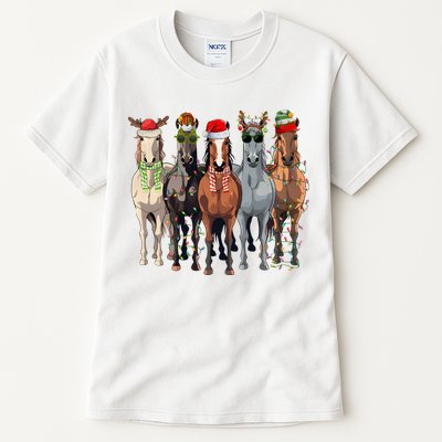 Horse Christmas Lights Holiday Season Xmas Tall T-Shirt