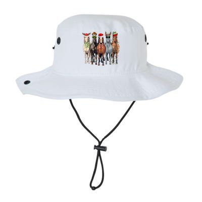 Horse Christmas Lights Holiday Season Xmas Bucket Hat