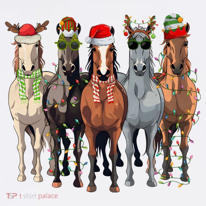 Horse Christmas Lights Holiday Season Xmas Baby Bodysuit