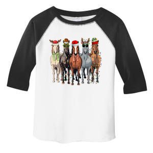 Horse Christmas Lights Holiday Season Xmas Toddler Fine Jersey T-Shirt