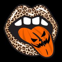 Halloween Cheetah Lips Pumpkin Sustainable Bucket Hat