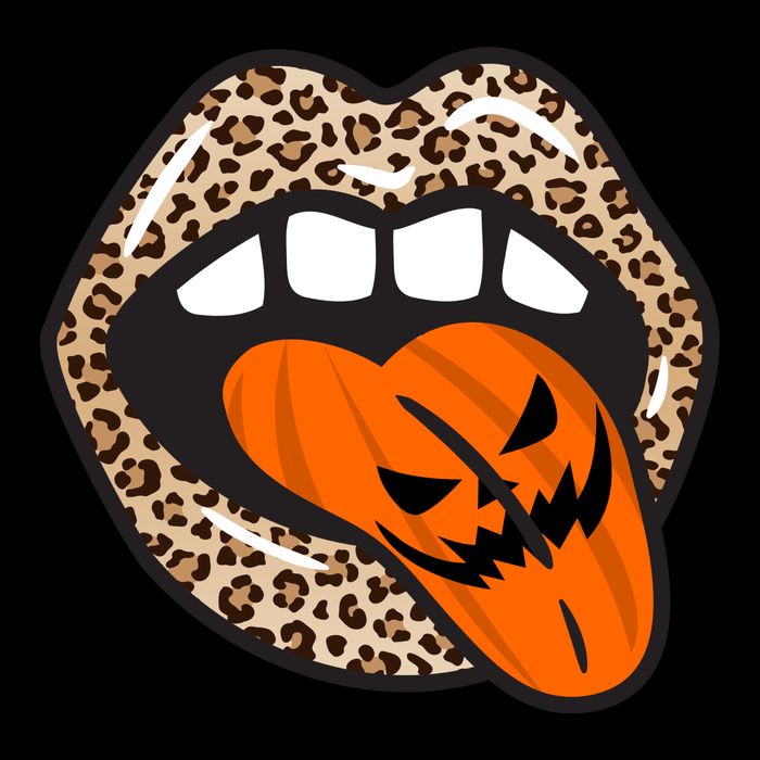 Halloween Cheetah Lips Pumpkin Sustainable Bucket Hat