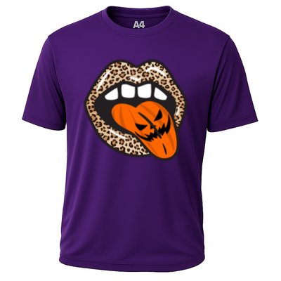 Halloween Cheetah Lips Pumpkin Performance Shirt