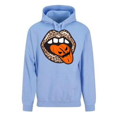 Halloween Cheetah Lips Pumpkin Unisex Surf Hoodie