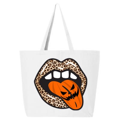 Halloween Cheetah Lips Pumpkin 25L Jumbo Tote