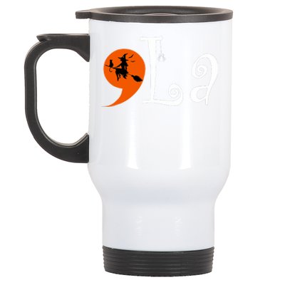 Halloween Comma La Kamala Harris 2024 Presidential Stainless Steel Travel Mug