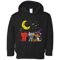 Halloween Cat Lover Gift Adorable Kitten Mummy Pumpkin Devil Toddler Hoodie