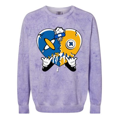 Heart Crying Lover Dunk Low Blue Jay Matching Colorblast Crewneck Sweatshirt