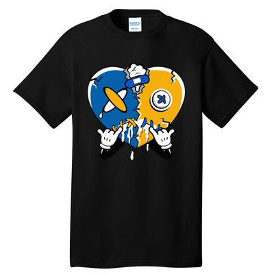 Heart Crying Lover Dunk Low Blue Jay Matching Tall T-Shirt