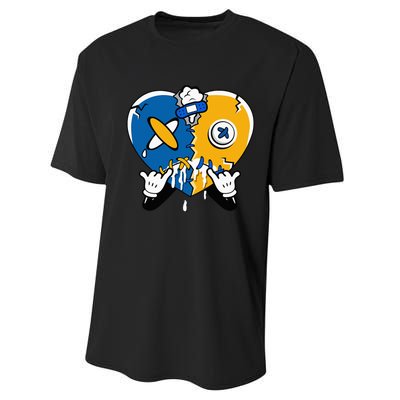 Heart Crying Lover Dunk Low Blue Jay Matching Performance Sprint T-Shirt