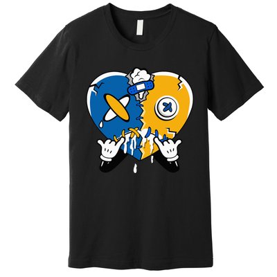 Heart Crying Lover Dunk Low Blue Jay Matching Premium T-Shirt