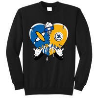 Heart Crying Lover Dunk Low Blue Jay Matching Tall Sweatshirt