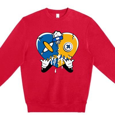 Heart Crying Lover Dunk Low Blue Jay Matching Premium Crewneck Sweatshirt