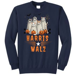 Halloween Cat Lovers Harris Waltz 2024 Vice President Gift Tall Sweatshirt