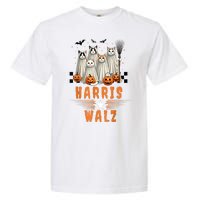 Halloween Cat Lovers Harris Waltz 2024 Vice President Gift Garment-Dyed Heavyweight T-Shirt