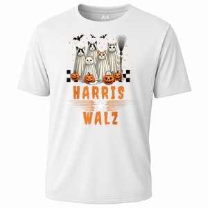 Halloween Cat Lovers Harris Waltz 2024 Vice President Gift Cooling Performance Crew T-Shirt