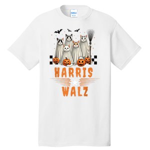 Halloween Cat Lovers Harris Waltz 2024 Vice President Gift Tall T-Shirt