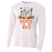 Halloween Cat Lovers Harris Waltz 2024 Vice President Gift Cooling Performance Long Sleeve Crew