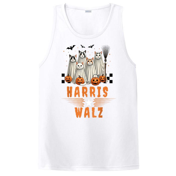 Halloween Cat Lovers Harris Waltz 2024 Vice President Gift PosiCharge Competitor Tank