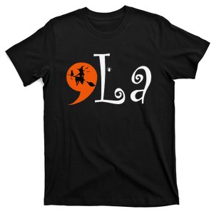 Halloween Comma + La Kamalaharris 2024 Presidential T-Shirt