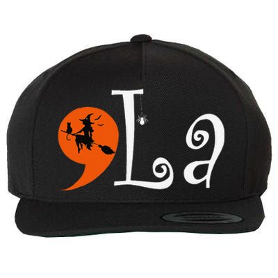 Halloween Comma + La Kamalaharris 2024 Presidential Wool Snapback Cap