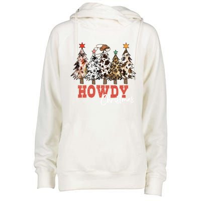 Howdy Christmas Merry Country Christmas Gift Womens Funnel Neck Pullover Hood