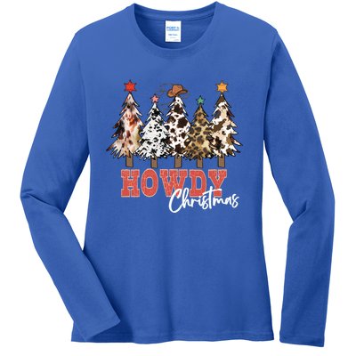 Howdy Christmas Merry Country Christmas Gift Ladies Long Sleeve Shirt