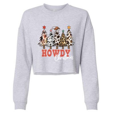 Howdy Christmas Merry Country Christmas Gift Cropped Pullover Crew