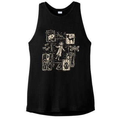 Horror Coraline Movie Ladies PosiCharge Tri-Blend Wicking Tank