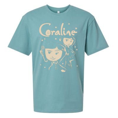 Horror Coraline Movie Sueded Cloud Jersey T-Shirt