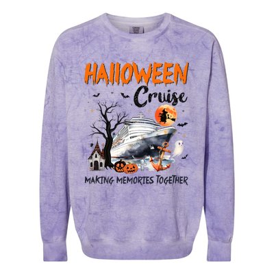 Halloween Cruise Making Memories Together Colorblast Crewneck Sweatshirt