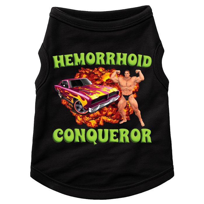 Hemorrhoid Conqueror Meme Weird Offensive Cringe Joke Doggie Tank