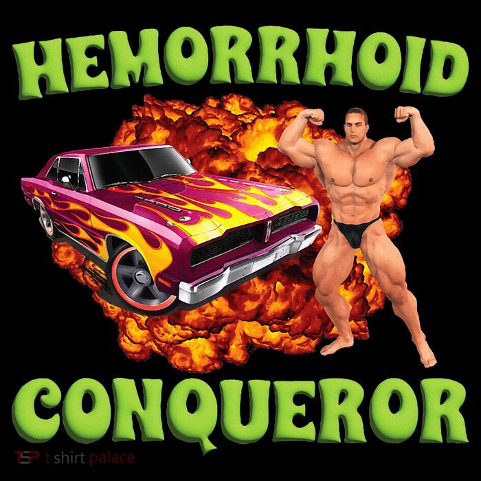 Hemorrhoid Conqueror Meme Weird Offensive Cringe Joke Hoodie