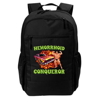 Hemorrhoid Conqueror Meme Weird Offensive Cringe Joke Backpack