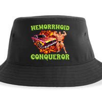 Hemorrhoid Conqueror Meme Weird Offensive Cringe Joke Sustainable Bucket Hat