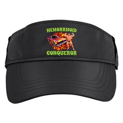 Hemorrhoid Conqueror Meme Weird Offensive Cringe Joke Adult Drive Performance Visor