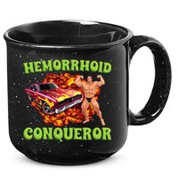 Hemorrhoid Conqueror Meme Weird Offensive Cringe Joke 15oz Campfire Ceramic Mug